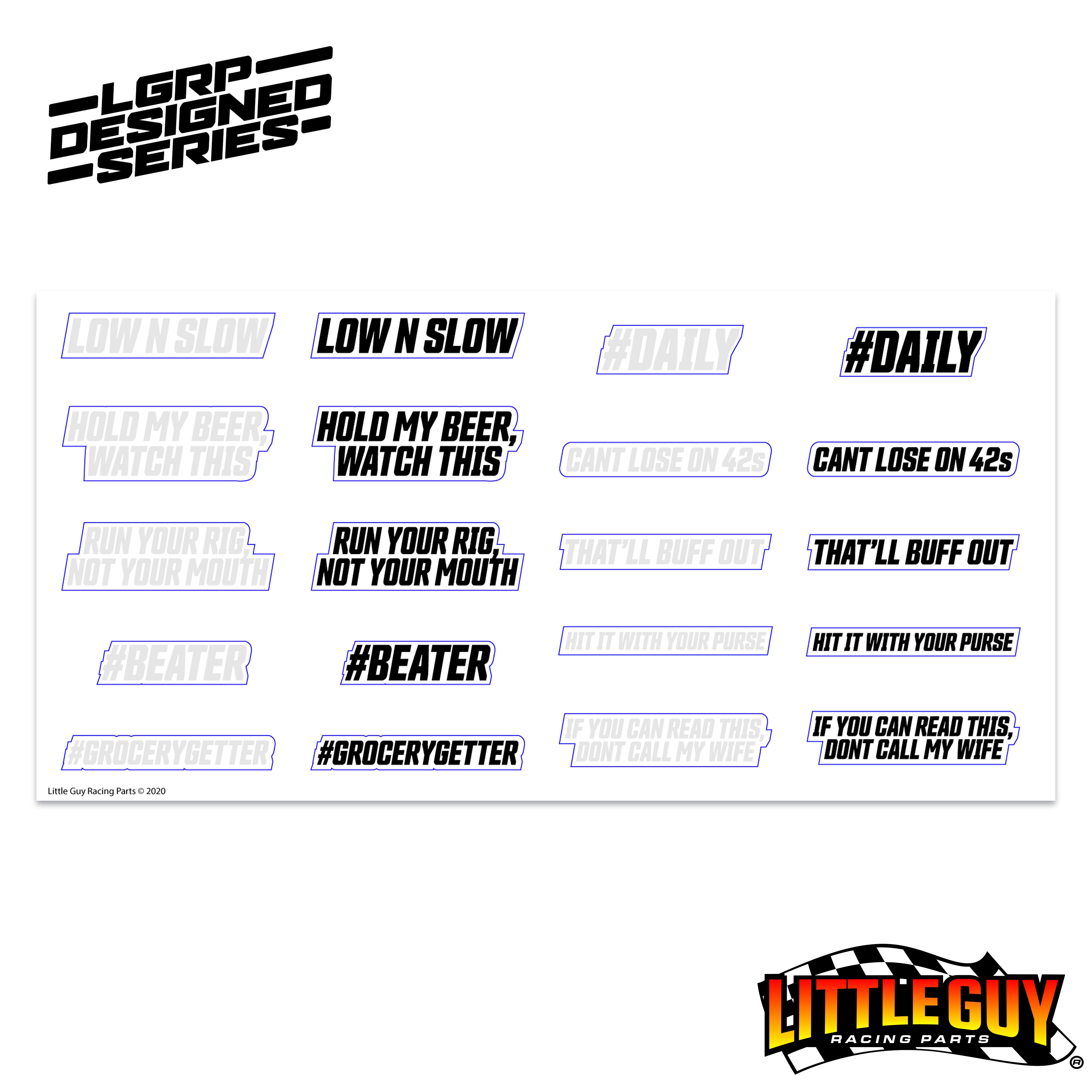LGRP® SLOGAN STICKER SHEET