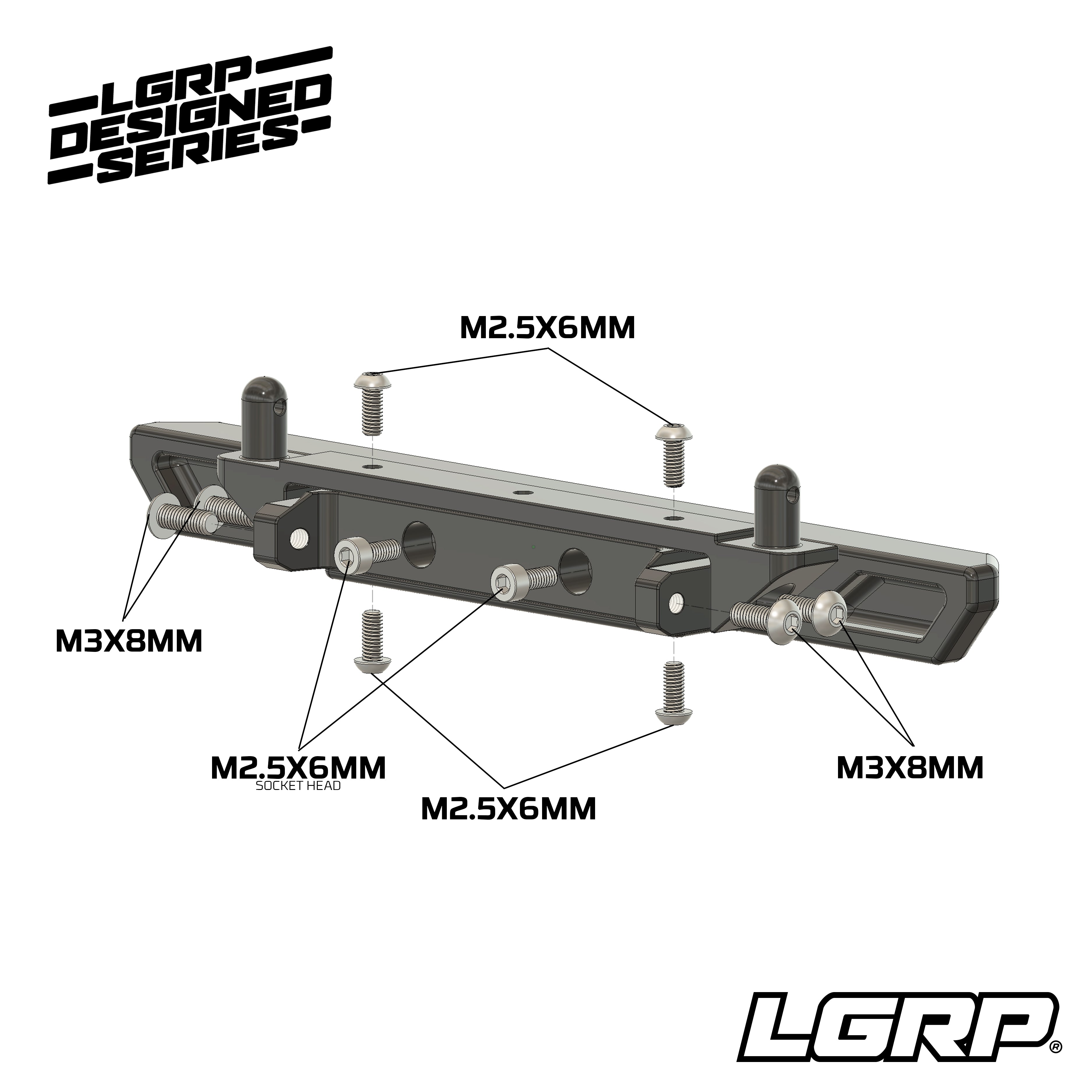 Aluminum Rear Bumper for Axial® CJ7®