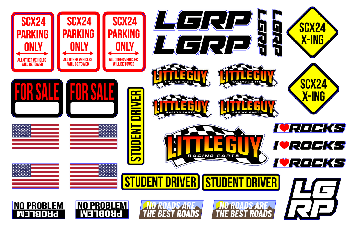 LGRP™ OG STICKER SHEET – Little Guy Racing Parts